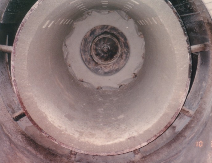 citrus dryer burner lined with firebrick